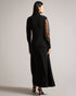 LEONHAA-Dresses-Add a swish to your step with LEONHAA. Crafted from a luxurious wool blend, this maxi dress wraps you in comfort and style simultaneously. With a flirty devoré bodice and flowing skirt, this wardrobe must-have turns heads for all the right reasons. Don't mind if we do. Maxi dress Fluted skirt Mock neck Wool and cashmere blend Long blouson sleeves Devoré striped bodice Hyunser is 5'10.5" / 1.79m and wears Black in a Ted size 1 Flattering fitFluted skirts complement a wide range of body types